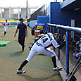 入念にストレッチ　＃山本選手