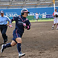 やったね！今シーズンの１本目！満面の笑顔で走る！
