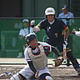 ホームベースを必死に守った清原選手