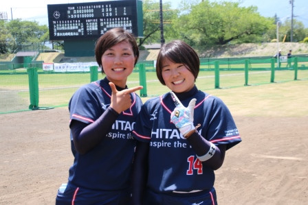 泉花穂選手＆清原選手の勝利バッテリー