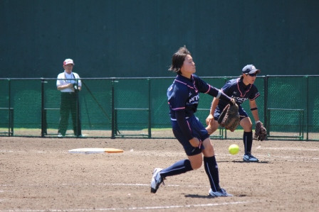 花穂選手のピッチングフォーム！