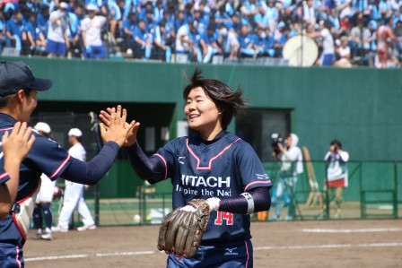 花穂選手のスマイルハイタッチ！！