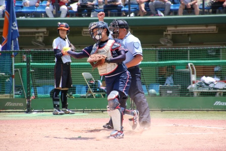 三振ーーー！清原選手、ナイスリード！