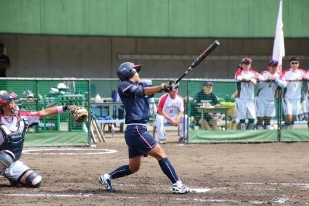 先制のホームランを打った田邊選手