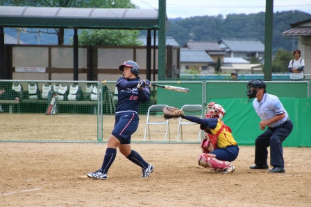 当たりはよかったがレフトフライの関口選手。これからが楽しみです