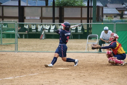 ライト前のタイムリーヒット！松本選手