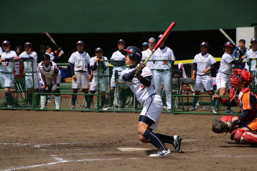 自打球後にヒットを放つ#奥田選手