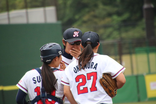 若きバッテリーに指示する#齋藤監督