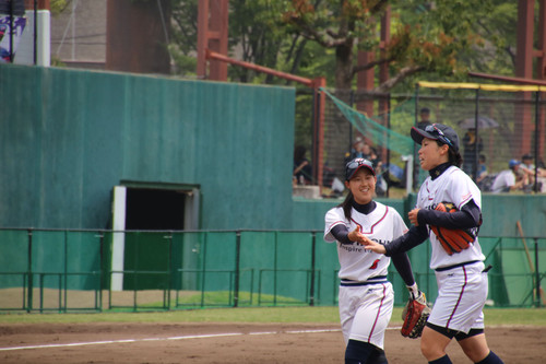 勝利のハイタッチその② # 松岡選手 #山田選手