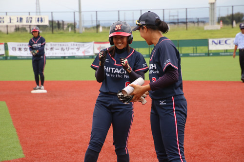 センター前への２点タイムリーヒット！やったぞ松岡選手