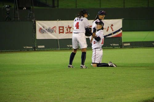 あのライナーを捕るなんて！ビッグプレーに笑顔の #山田選手 #那須選手 #松岡選手