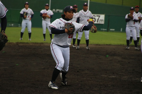 ノックを受ける松畑選手