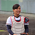 試合開始前ブルペンで投手と調整する#清原選手