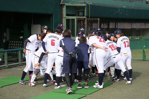 気合入れての円陣！