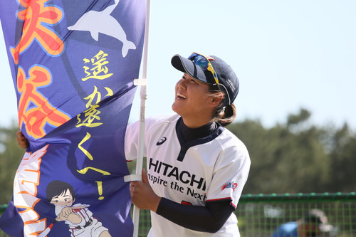 のぼりと一緒に　＃炭谷選手