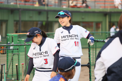 笑顔で試合開始を待つ#唐牛選手と#高瀬選手