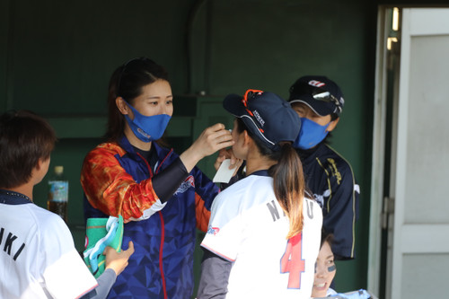 さぁ、日よけのメイク楽しそう#栗田コーチ