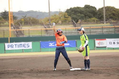 どーだ！拳を突き上げるガッツポーズ#坂本(結)選手