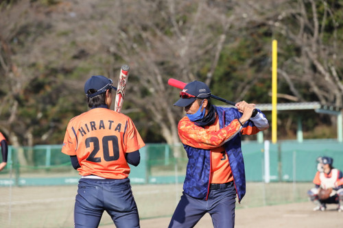 バッティングの指導を受ける#平田選手