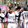 勝利～(^-^)#1堀口 #14山本