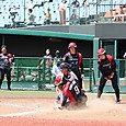 4人目のホーム突入は防ぎました#坂本(結)選手