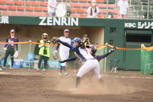 セカンド盗塁セーフ#14山本選手