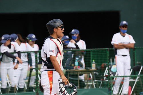 今日はキャッチャー出場　＃坂本(結)選手