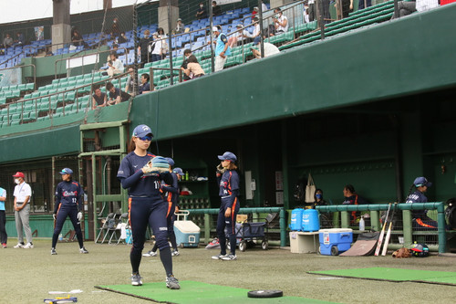 投球練習　＃長谷川選手