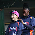 試合前の準備です＃坂本実選手と＃ゴーボーン選手