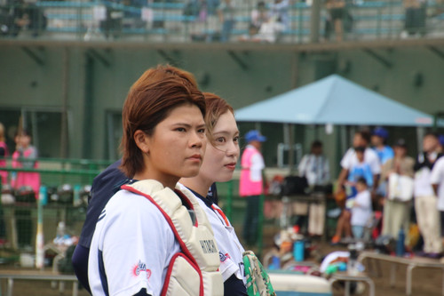 試合前のバッテリ間