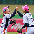 ハイタッチ#高瀬選手と#北原選手