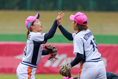 ハイタッチ#高瀬選手と#北原選手