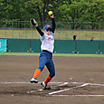勝利目指して投げる＃長谷川選手