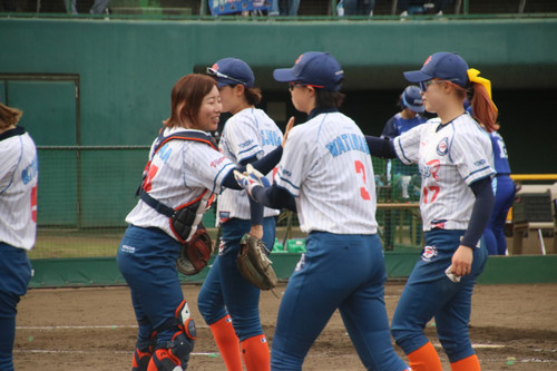 ＃長谷川選手と＃小島選手のバッテリは息ピッタリ