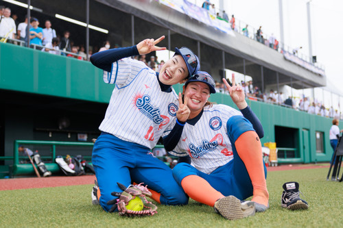 笑顔いっぱい＃坂本選手と＃藤森選手