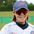 スポーツグラスの下には＃北原選手の笑顔