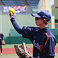 ボールの握りはこうね＃渡部選手