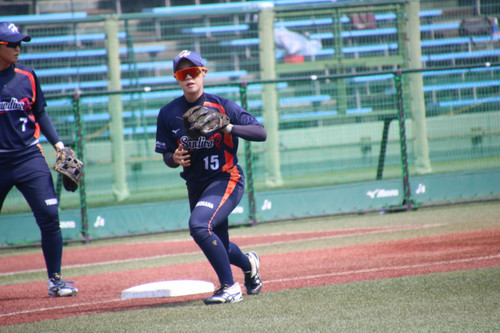 ３塁も守る＃北原選手