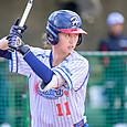 気合い入れて打席に立つ＃唐牛選手