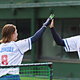 #小薗コーチとハイタッチする＃藤森選手