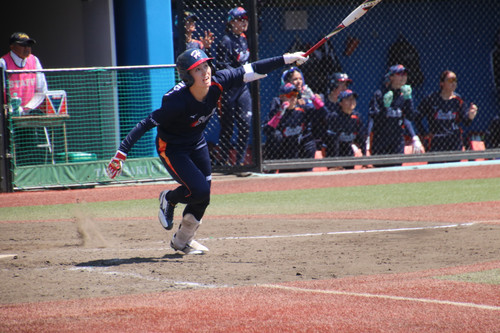 右中間に弾丸ライナーのホームラン＃唐牛選手