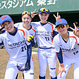 試合前の投手陣です