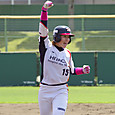 ＃北原選手２塁打でガッツポーズ