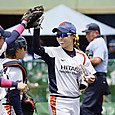 ＃長谷川選手絶好調、笑顔でハイタッチ６勝目