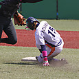 ２塁奪取した北原選手