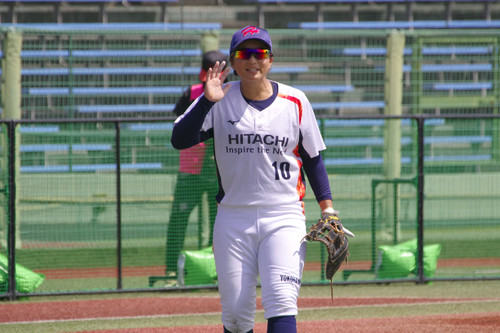 主将笠原選手グラウンドで気張ってGO!